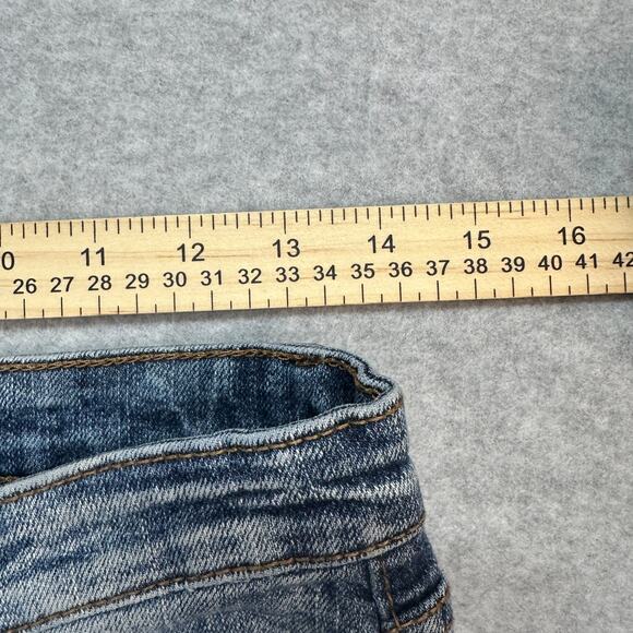 Encrypted Moto Jeans Youth Size 18 Blue Medium Wash Mid Rise Streetwear Straight - Picture 6 of 9